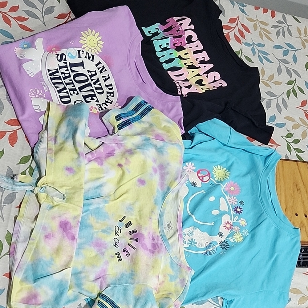 Graphic Tees Bundle - Purple, Black, Blue, Tie-Dye